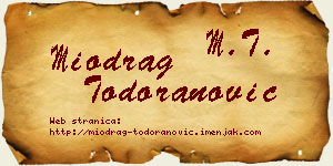 Miodrag Todoranović vizit kartica